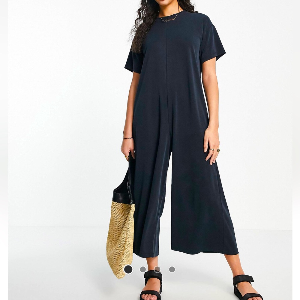 Smock Jumpsuit in charcoal